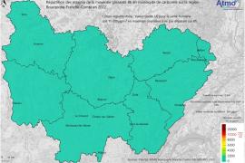 modélisation de la répartition des maxima de la moyenne glissante 8h en monoxyde de carbone 2022